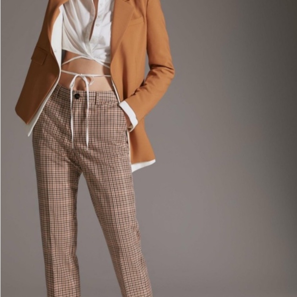 Plaid Tan Women's Pants
